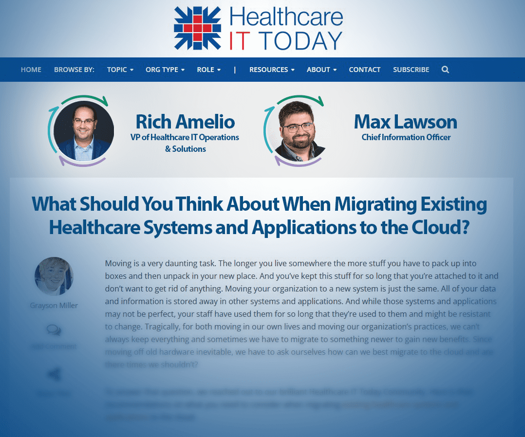 health IT today max and rich