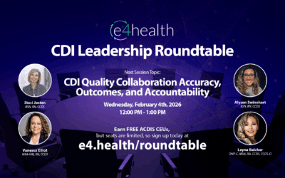 Register for the e4health February CDI Leadership Roundtable